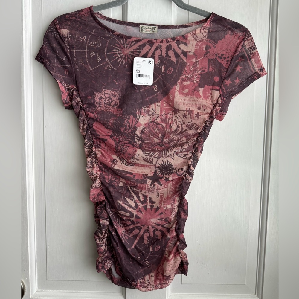 Free people Mesh NWT Top